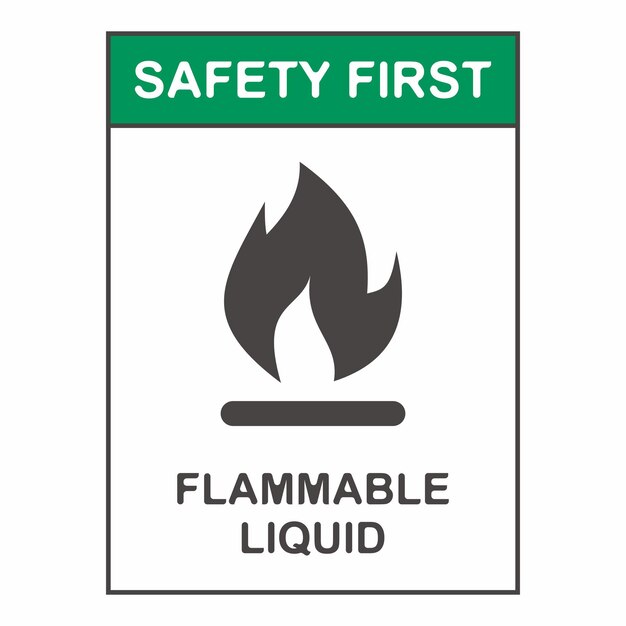 Vector burn hazard flat symbol