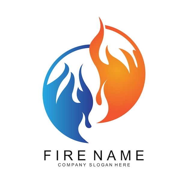 Burning Flame Logo Design Product Brand Icon Illustration