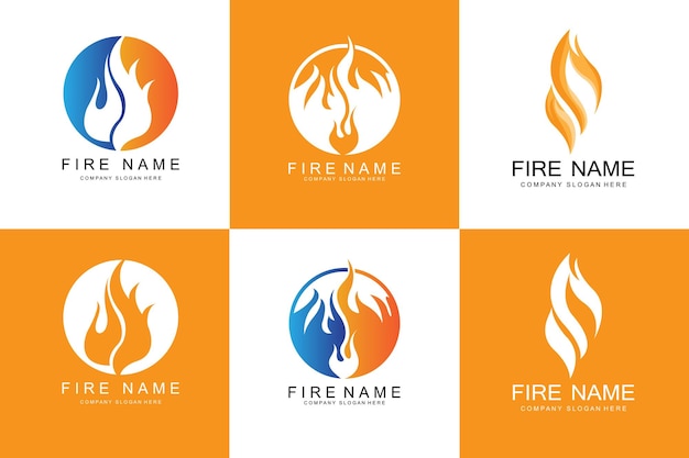 Burning Flame Logo Design Product Brand Icon Illustration