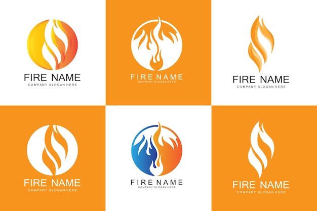 Burning Flame Logo Design Product Brand Icon Illustration