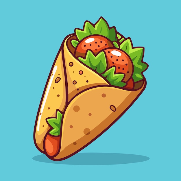 Burrito Design Fresh Food Vector Illustration