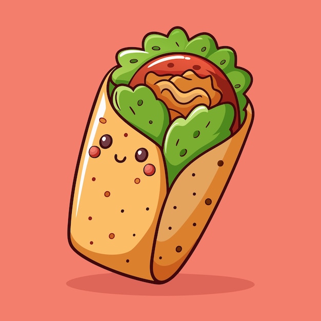 Burrito Detailed Design Food Vector Illustration