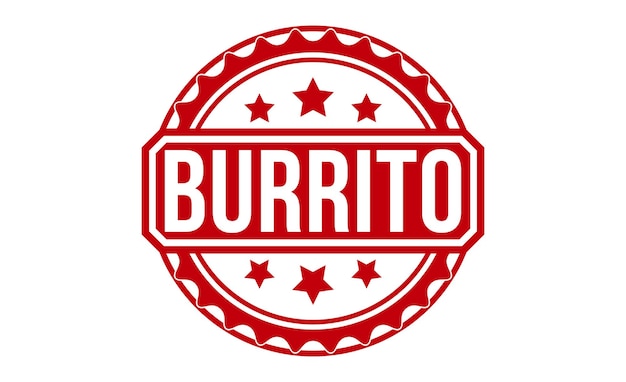 Burrito stamp red rubber stamp on white background Burrito stamp sign Burrito stamp