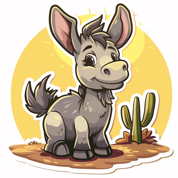 Burro vector cute