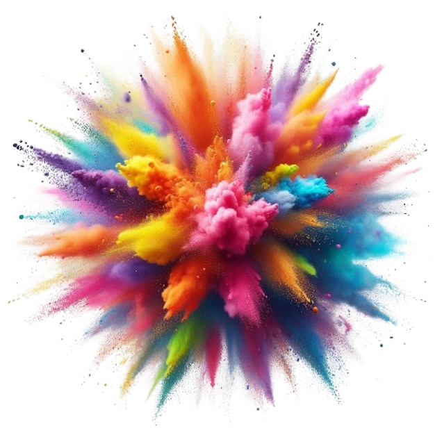 Vector burst of vibrant powder colors