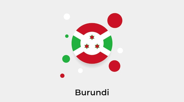 Burundi flag bubble circle round shape icon vector illustration