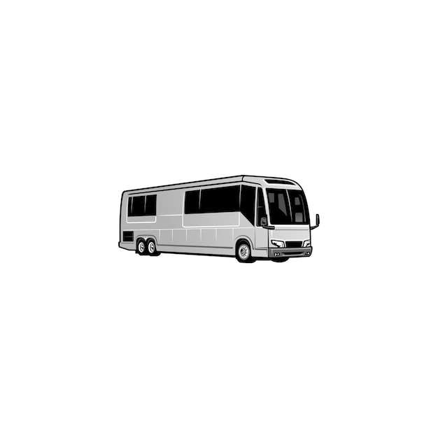 Bus public transportation RV motor home logo vector