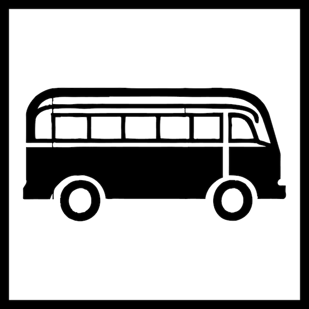 Bus silhouette image