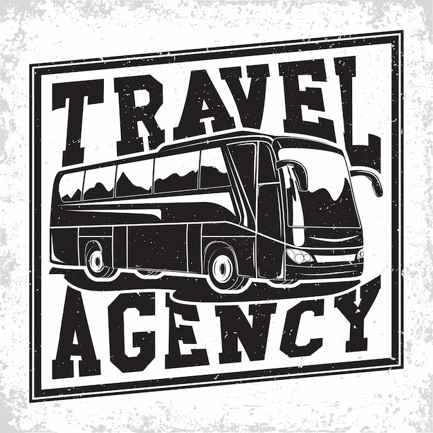 Bus travel company illustration