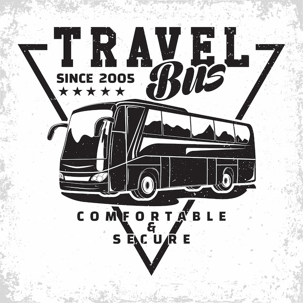 Bus travel company illustration