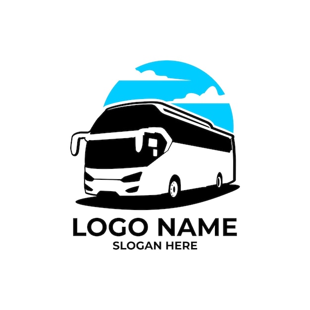 bus travel logo vector silhouette