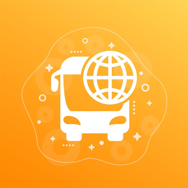 Bus trip or tour icon vector