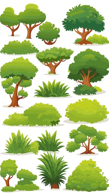 Bush drawing cartoon artwork vector