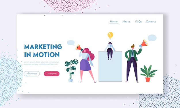 Business Advertising Concept Landing page template