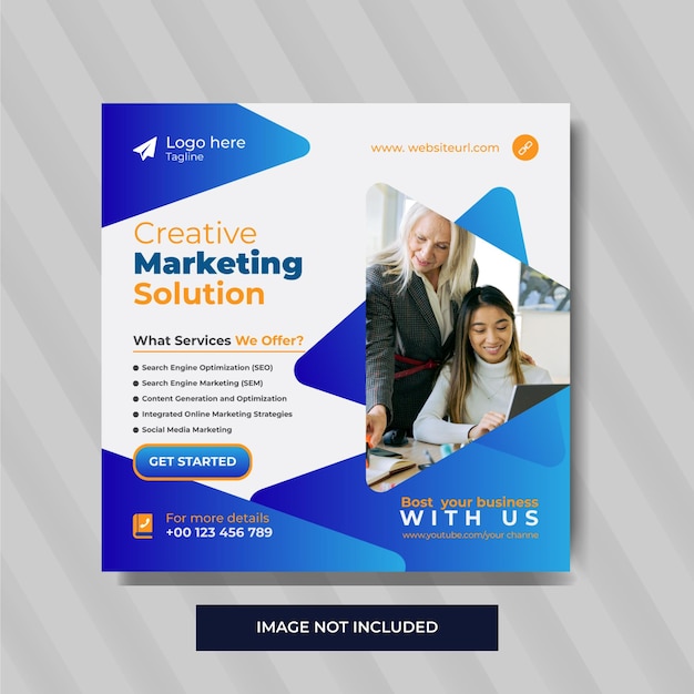 Business Agency Banner Design For Soical Media Ad