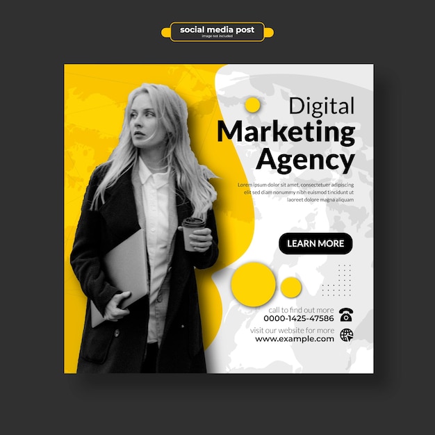 business agency creative social media post and web banner