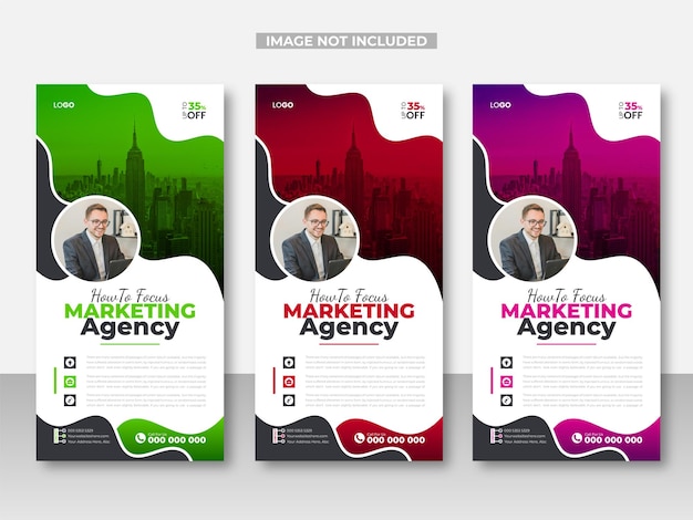 Business Agency Rack Card or Corporate Dl Flyer Design