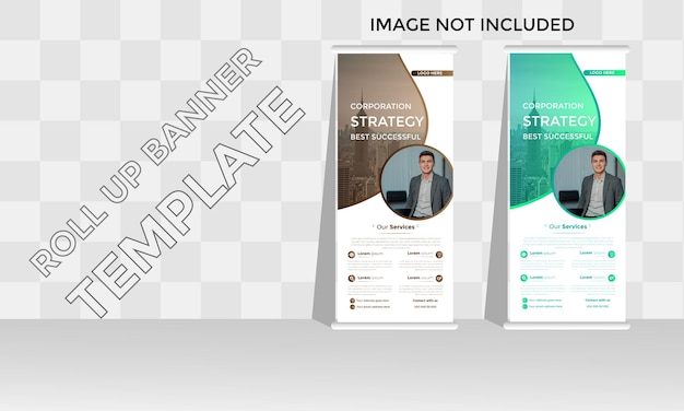 Vector business agency roll up banner design or pull up banner template vector