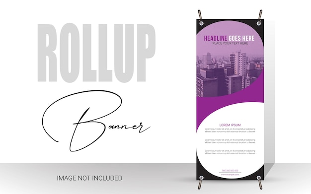 Vector business agency roll up banner template or product sale flyer design