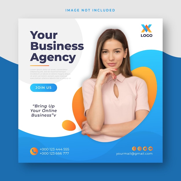 business agency social media post template