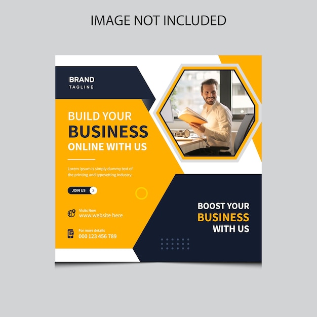 business agency social media post template