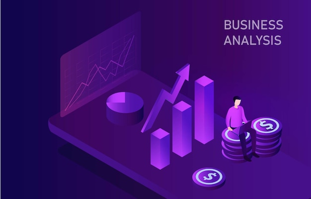 Business analysis concept businessman analysis and planning increase profits for business growth