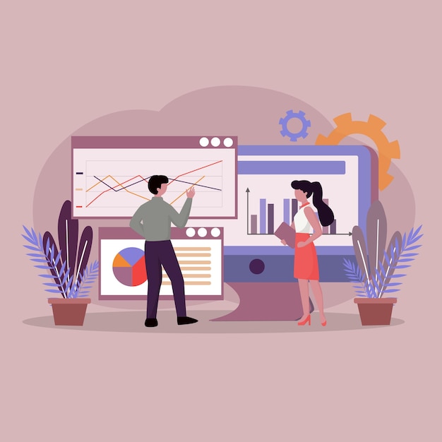 Business Analysis Concept Flat Illustration