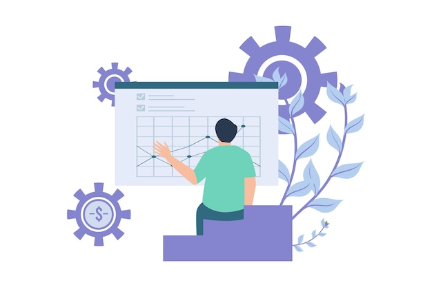 Business Analysis Flat Design Illustration