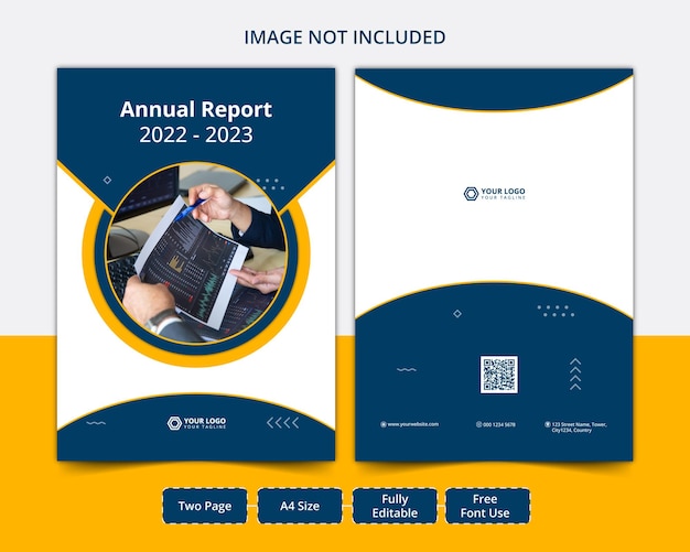 Business annual report brochure flyer template design Premium Vector