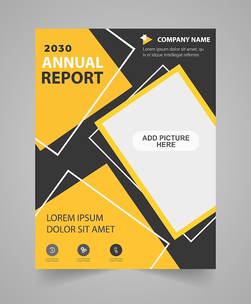 Business annual report  flyer design template