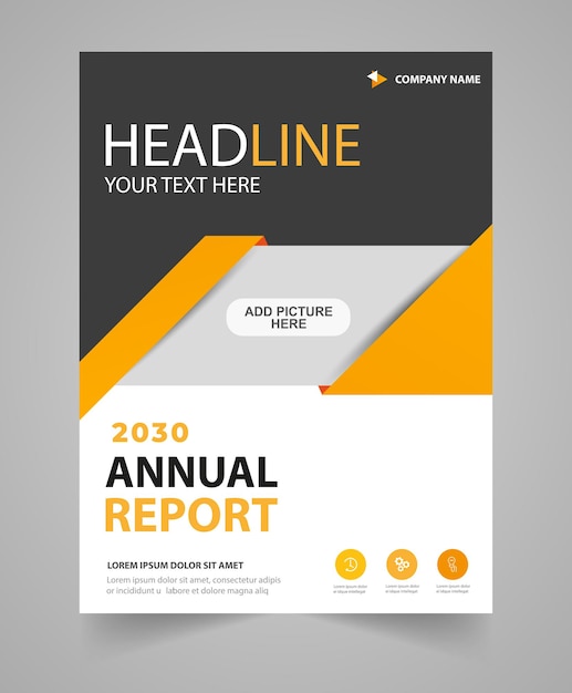 Business annual report  flyer design template