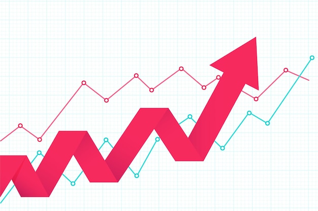 Vector business arrow sets goals concept for success financial growth expanded the return on investment.