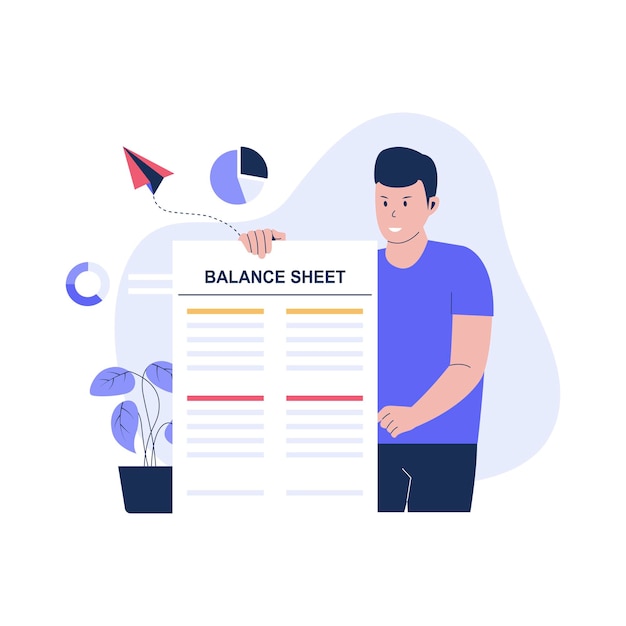 Business balance sheet concept illustration