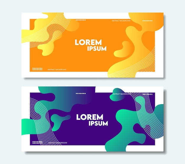 Business banner liquid color and gradient