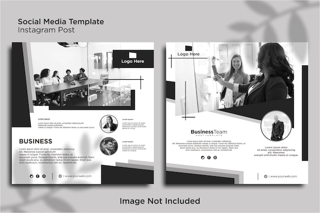 Vector business banner social media post template