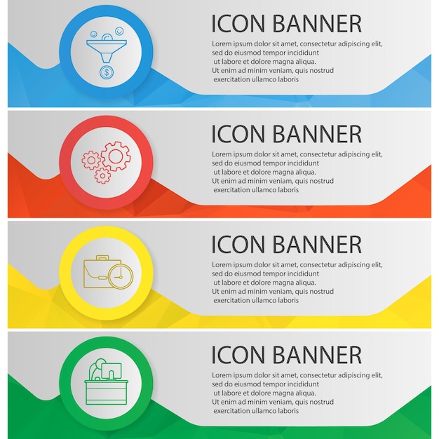 Vector business banner templates set