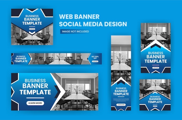 Business banner web template bundle design, Social Media Cover ads banner, flyer, invitation card