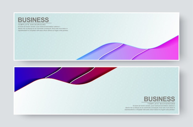 Business banner with wave background