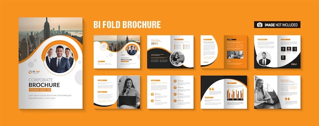 Business Bifold Brochure Design Template