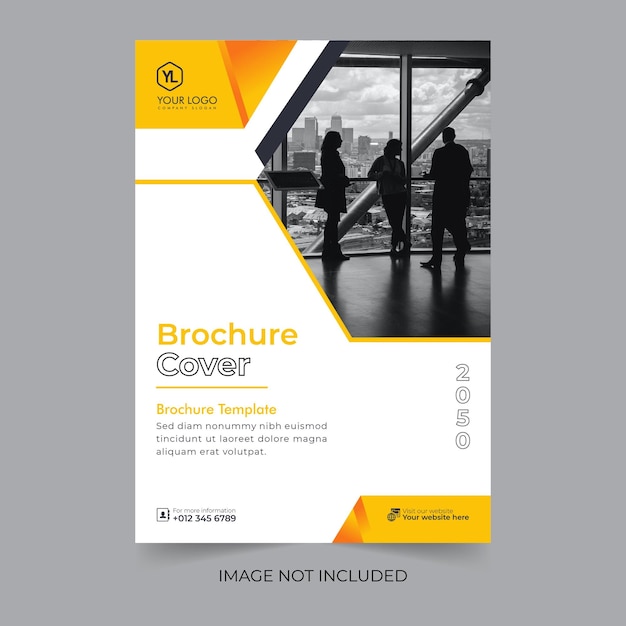 Business bifold brochure, modern annual report multipurpose cover design or flyer clean design