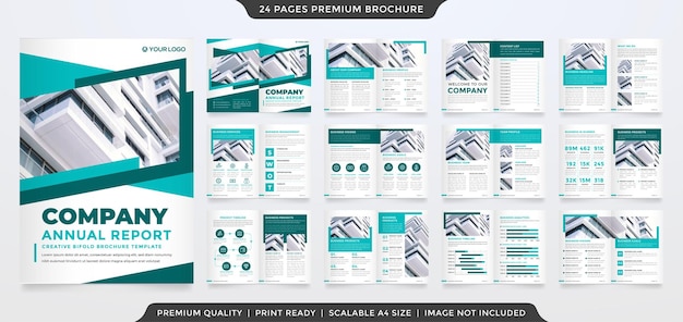 business bifold brochure template with modern style