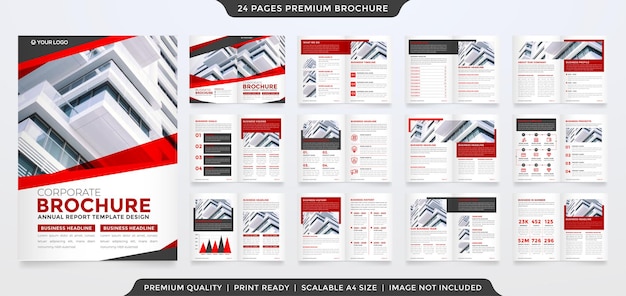 business bifold brochure template with modern style