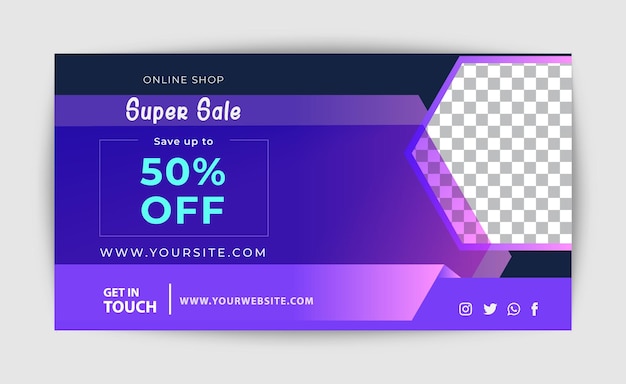 Business Big Sale Banner social media web banner design template Vector EPS