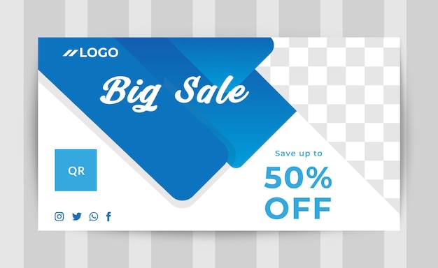 Business Big Sale social media facebook cover and web banner design template