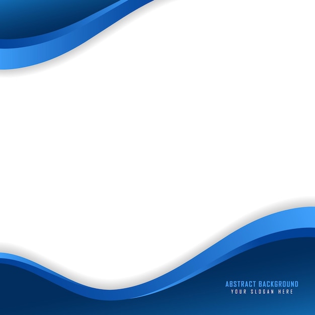 Business Blue Wavy Background Design