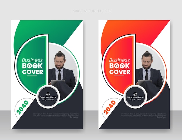 Business book and brochure cover design template