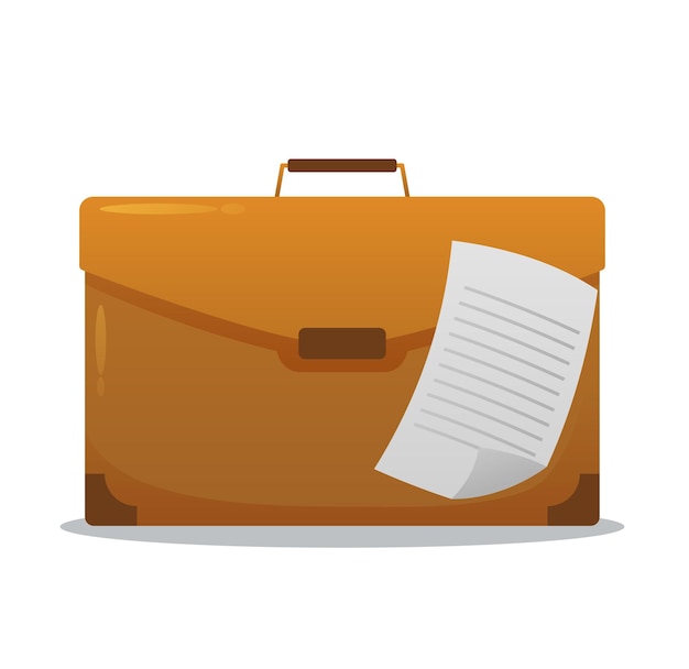 business briefcase isolated vector illustration