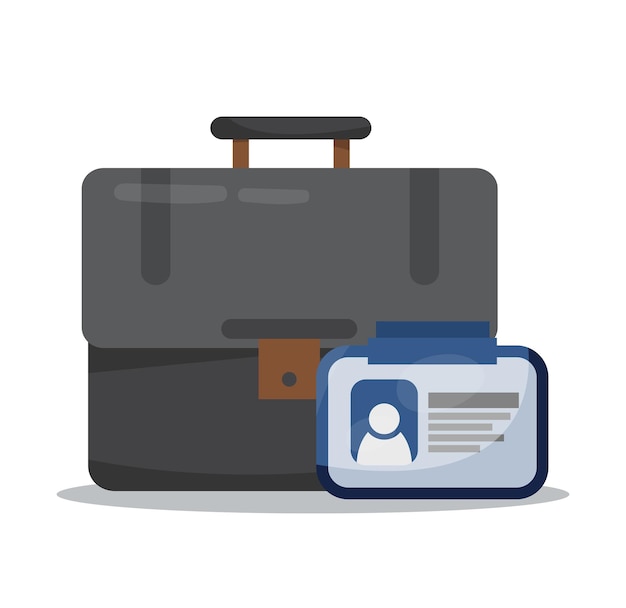 business briefcase isolated vector illustration