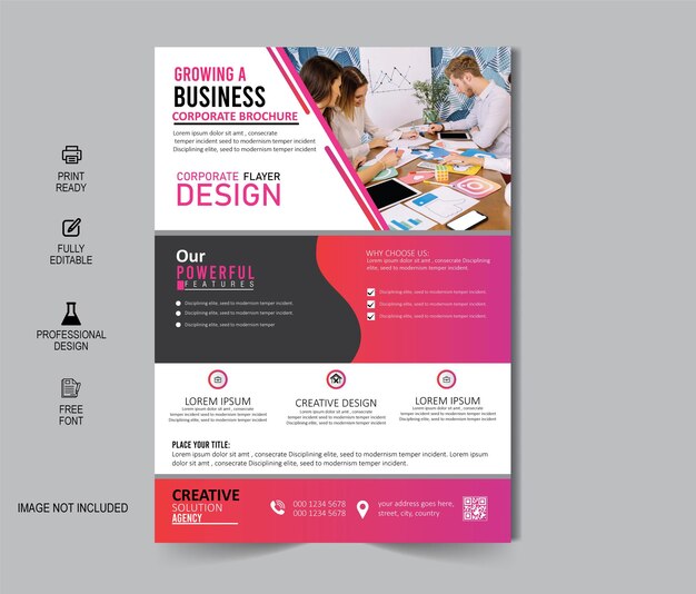 Vector a business brochure for a company called business