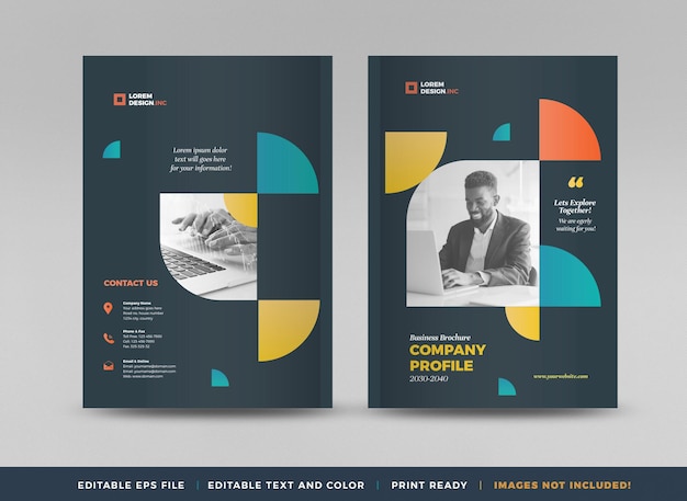 business brochure cover design or annual report and company profile cover and booklet cover